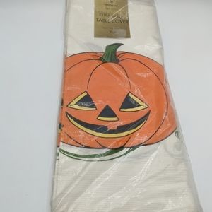 Vintage Hallmark Halloween Tablecloth Pumpkin